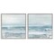 Stupell Industries Abstract Ocean Beach 2 pc Framed Giclee Wall Art Set Design by Sally Swatland